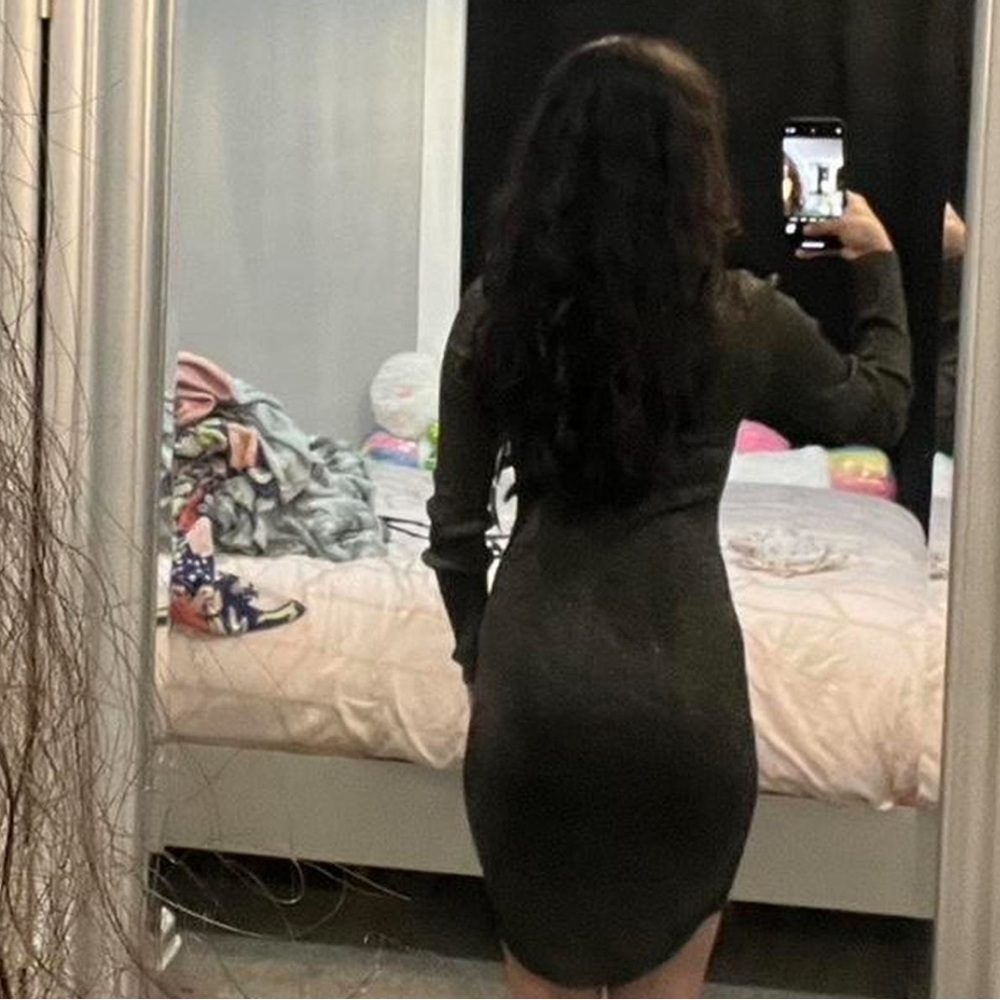 Metallic Ribbed Knit Dress - Picture 3 of 4